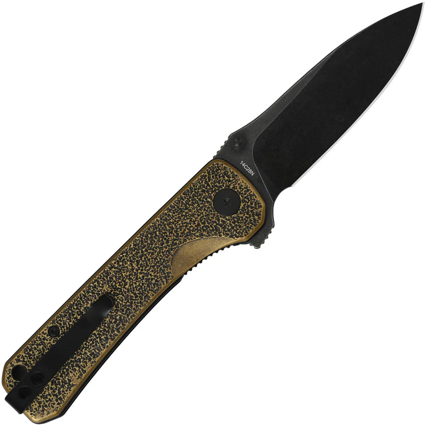 QSP Hawk Linelock Brass Black QS131L