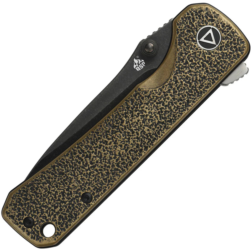QSP Hawk Linelock Brass Black QS131L