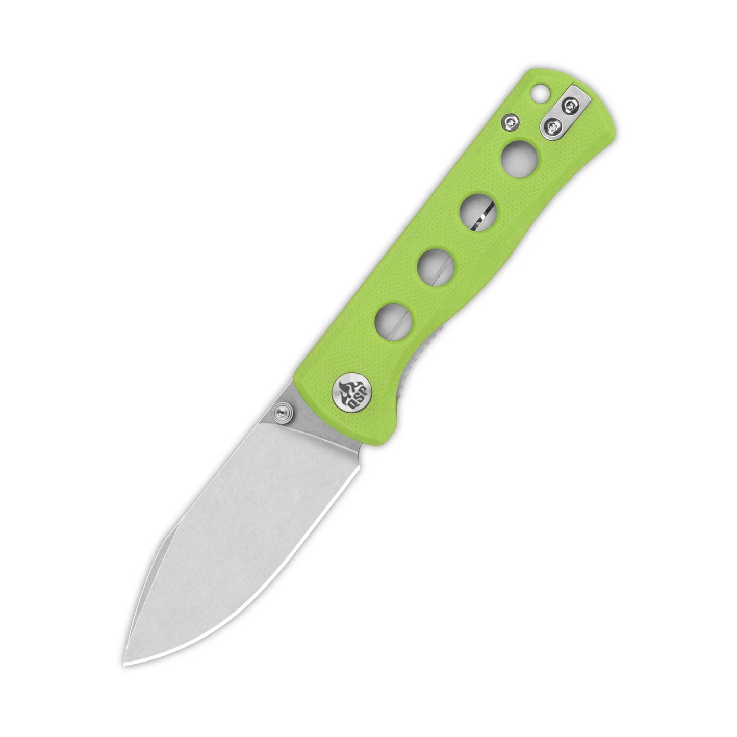 QSP Canary Folder Liner Lock Pocket Knife | 14C28N Spear Point Blade | Neon G10 Handle | QS150-C1