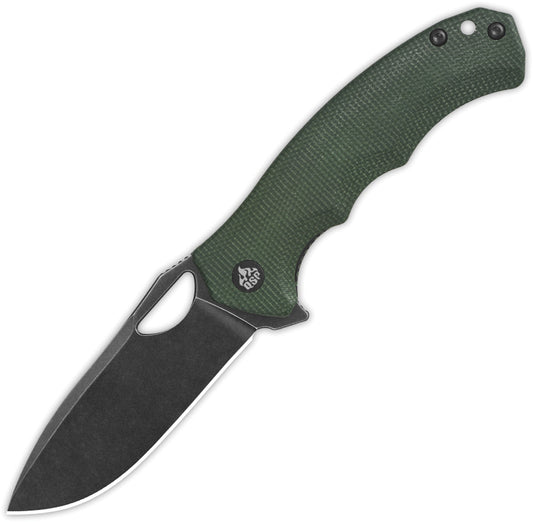 QSP Gorilla Liner Lock Knife Green Micarta QS153C2