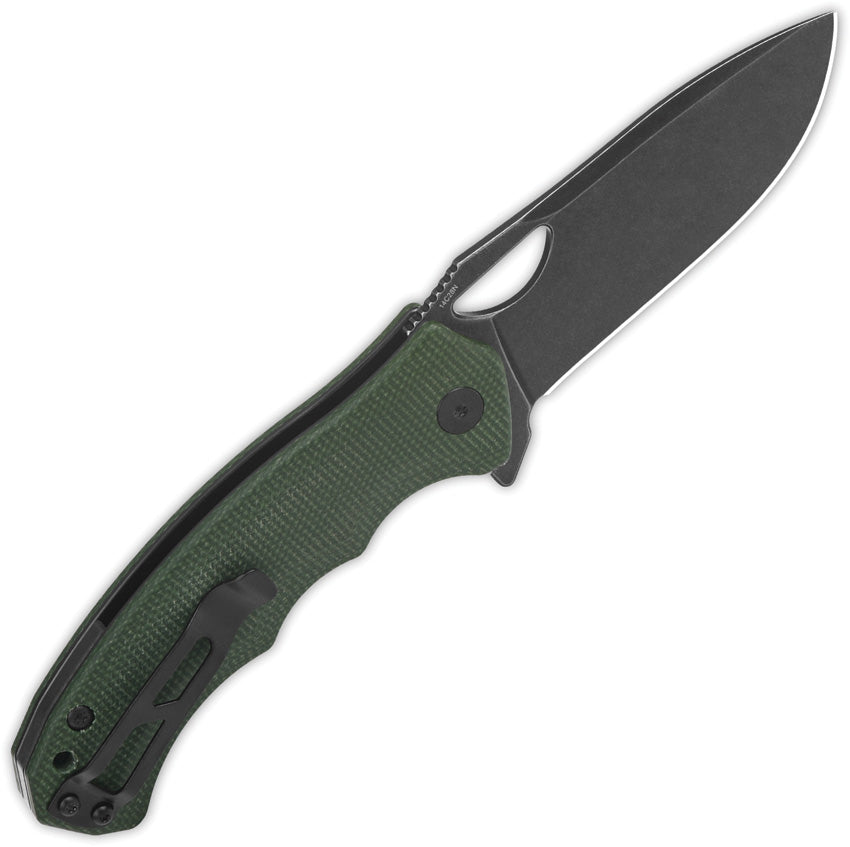 QSP Gorilla Liner Lock Knife Green Micarta QS153C2