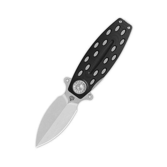 QSP Beetle Liner Lock Pocket Knife | 14C28N Satin Blade | Black G10 Handle | QS162-A