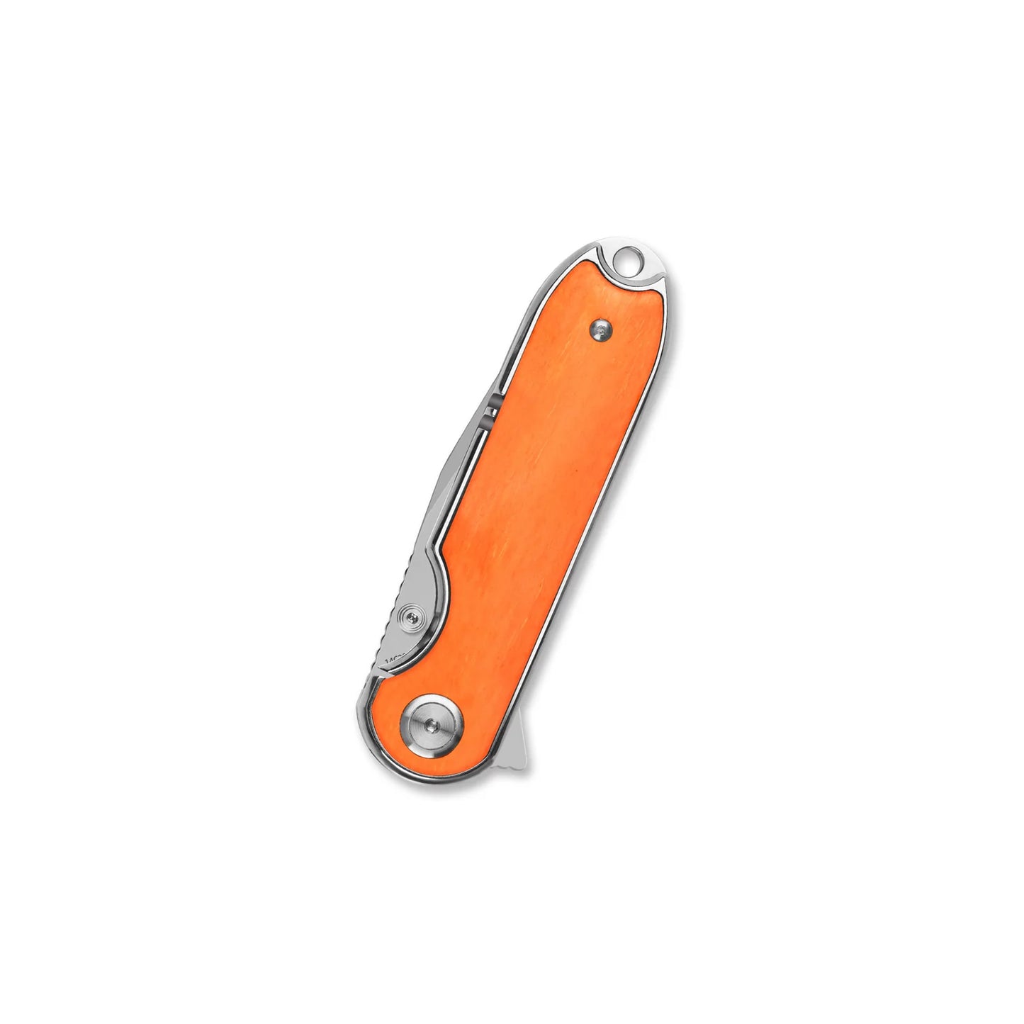 QSP Nebula Liner Lock Pocket Knife | 14C28N Mirror Polish Blade | Orange Bone Handle | QS168-D