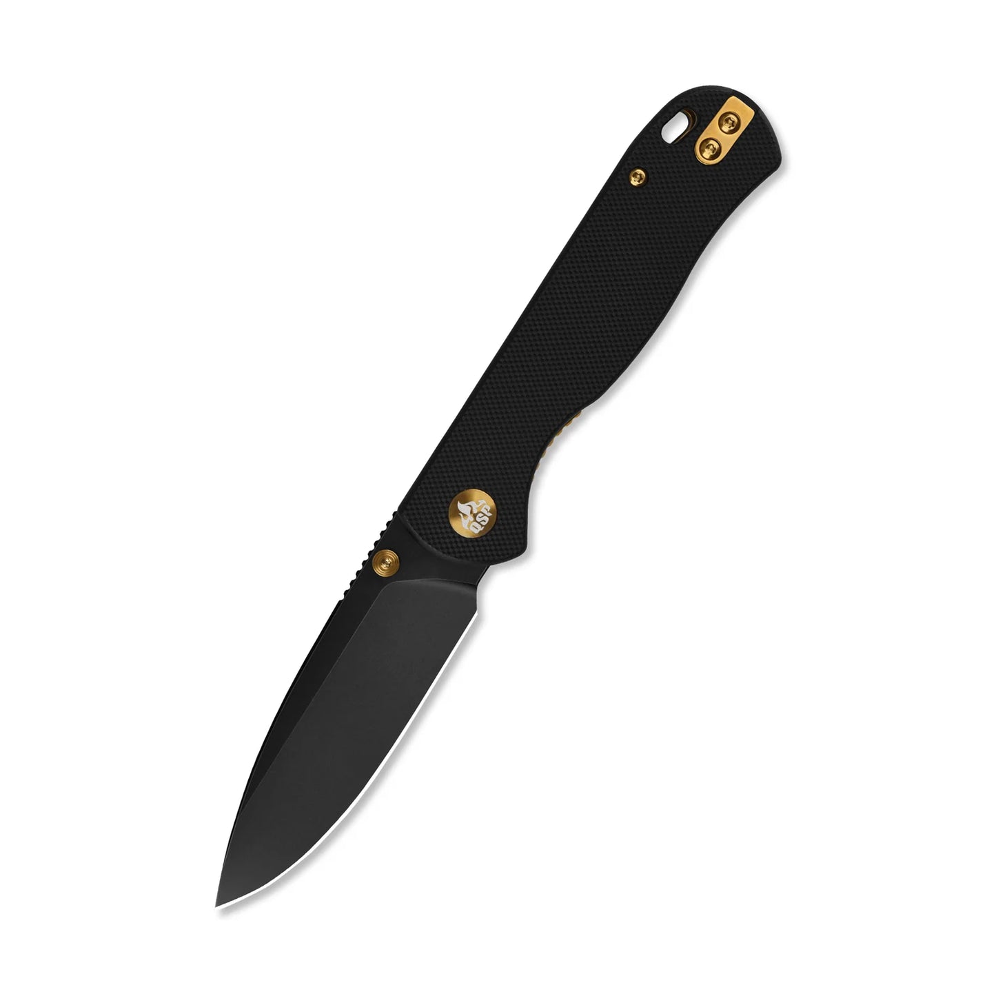 QSP Ferret Liner Lock Pocket Knife | Nitro-V Clip Point Blade | Black G10 Handle | QS170-A2