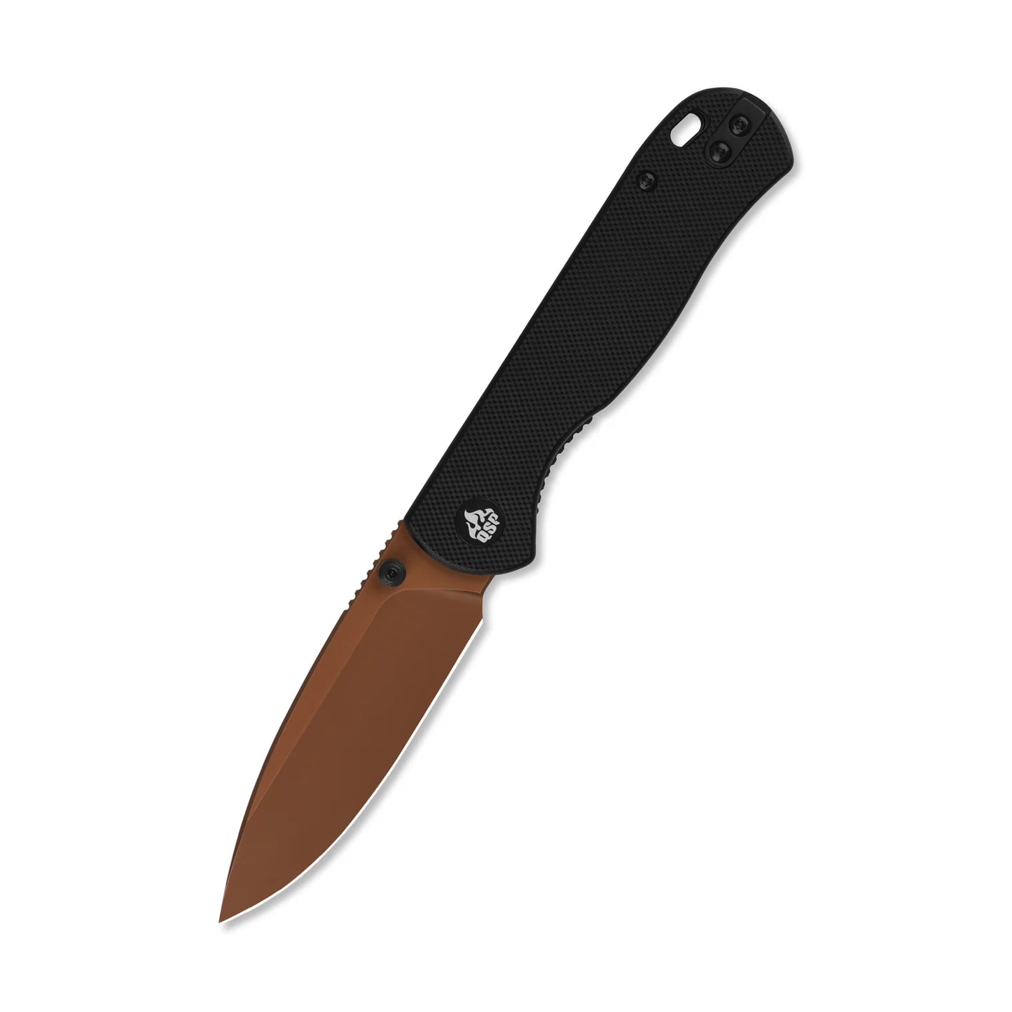 QSP Ferret Liner Lock Pocket Knife | Nitro-V Clip Point Blade | Black G10 Handle | QS170-A3