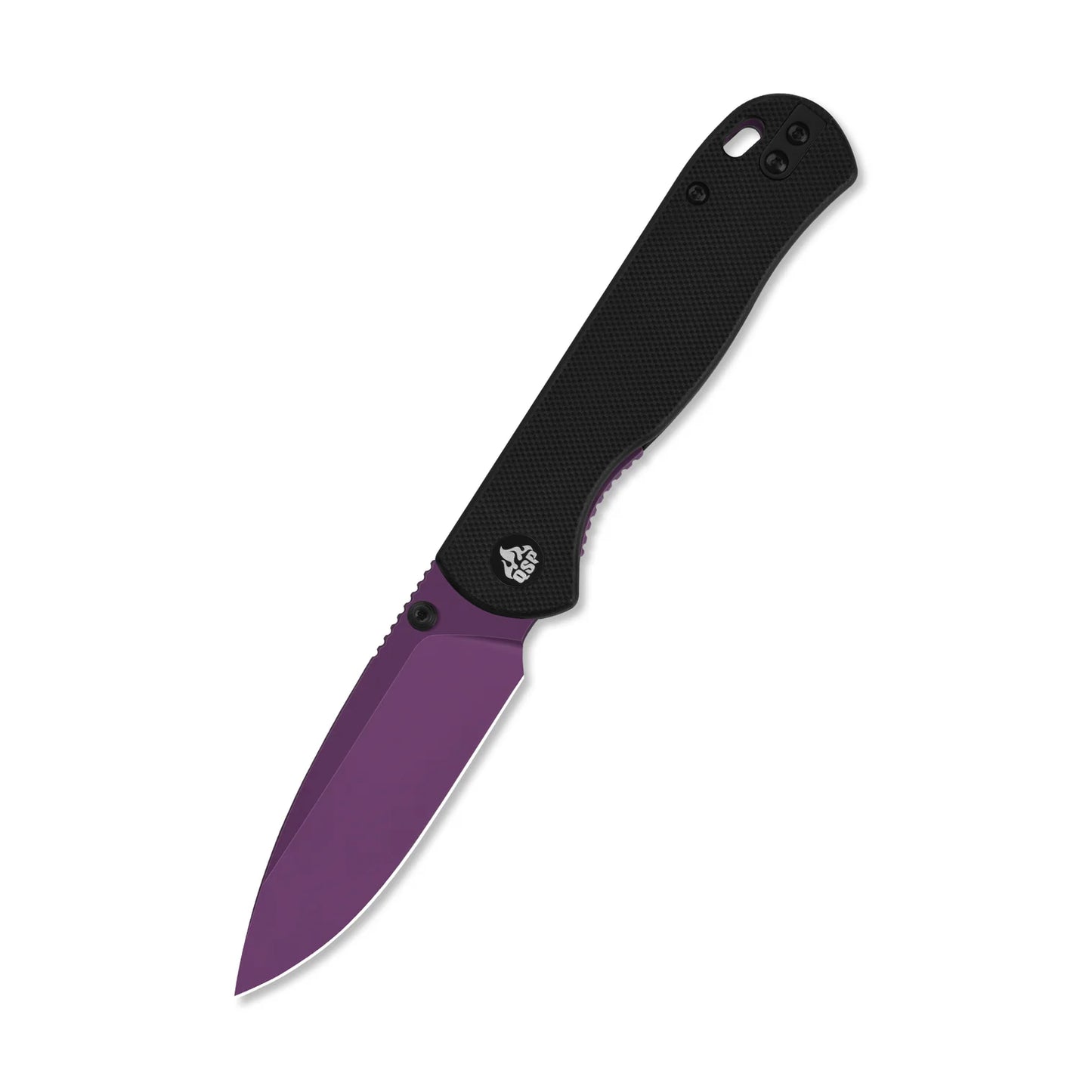 QSP Ferret Liner Lock Pocket Knife | Nitro-V Clip Point Blade | Black G10 Handle | QS170-A5