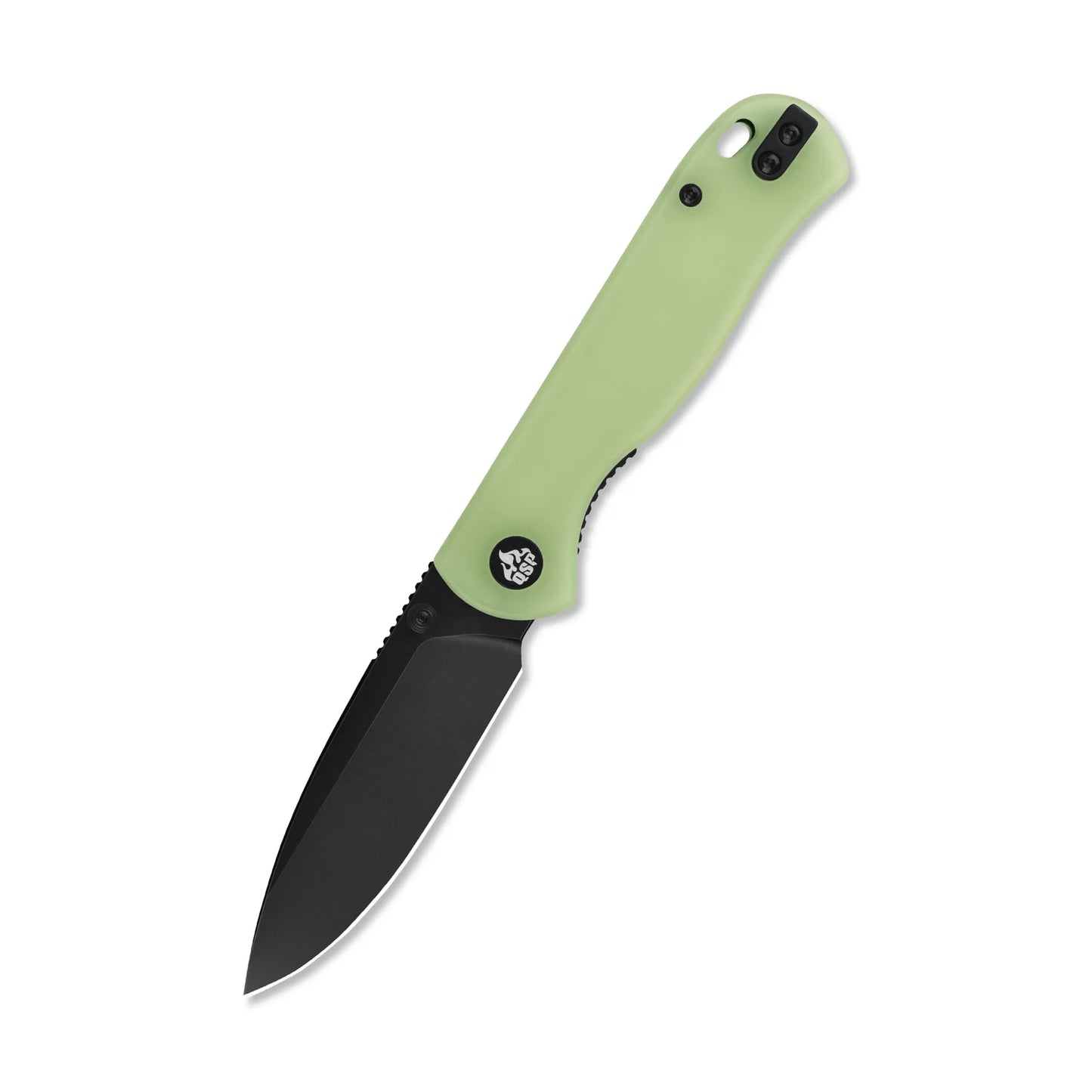 QSP Ferret Liner Lock Pocket Knife | Nitro-V Clip Point Blade | Glow-in-the-Dark Resin Handle | QS170-C2