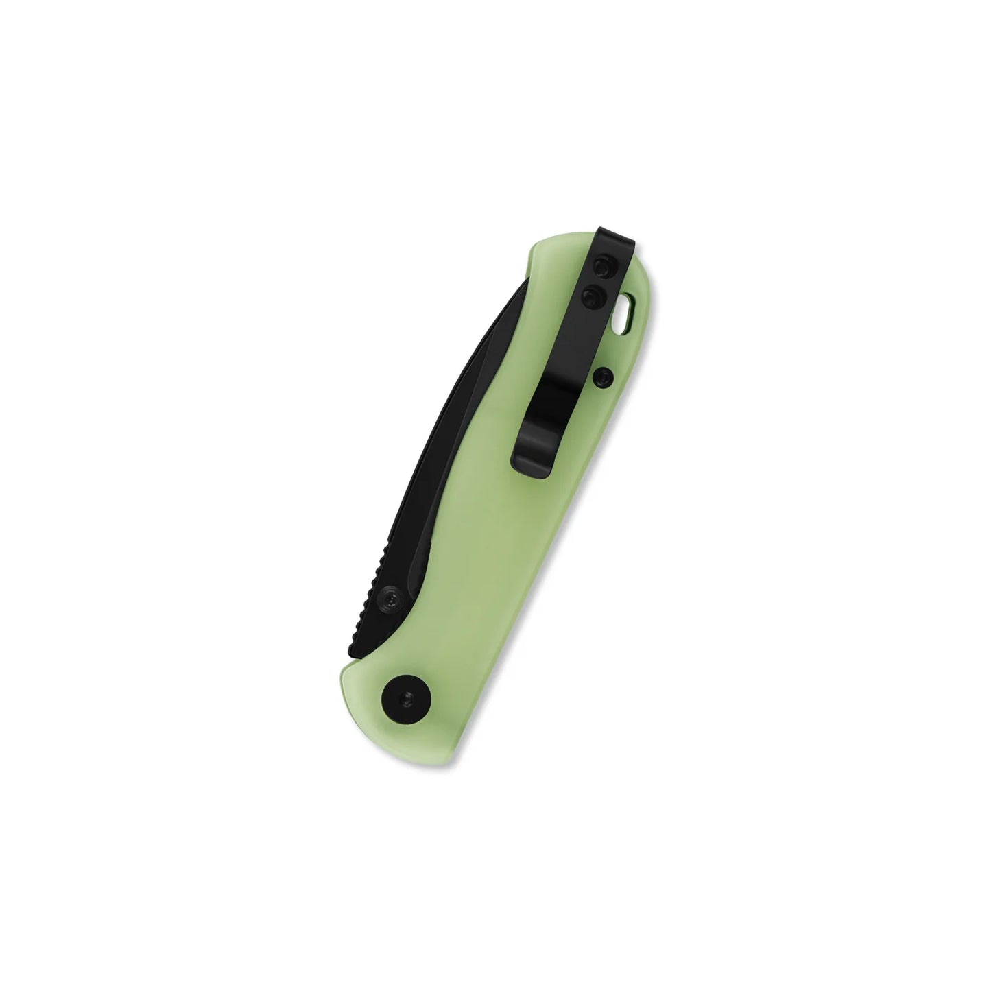 QSP Ferret Liner Lock Pocket Knife | Nitro-V Clip Point Blade | Glow-in-the-Dark Resin Handle | QS170-C2