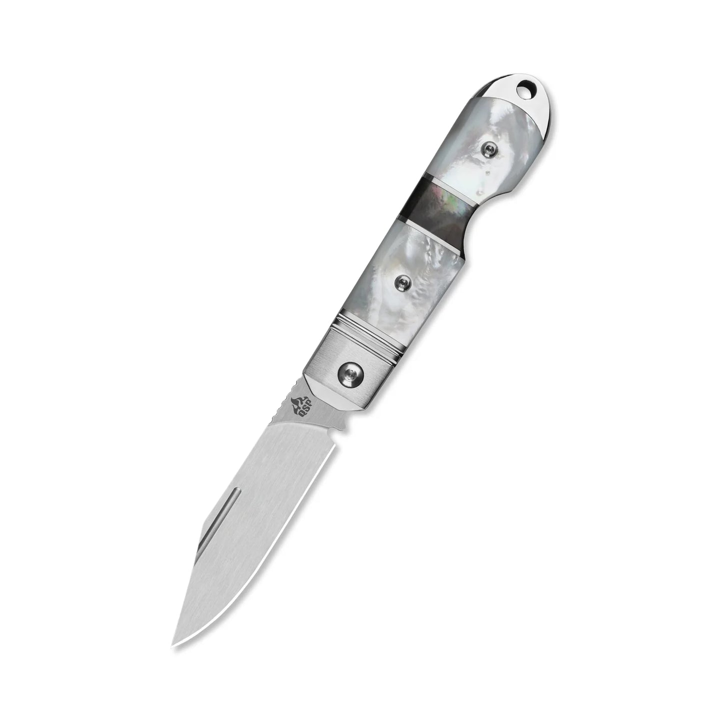 Limited Edition QSP Moray Slip Joint Pocket Knife | Vanax Belt Satin Blade | Solid Mother of Pearl Handle | QS171-C
