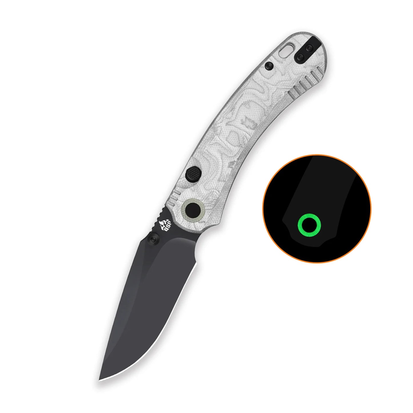 QSP Coyote Button Liner Lock Pocket Knife | Nitro-V Steel | Aluminum Foil G10 Handle | QS174-D2