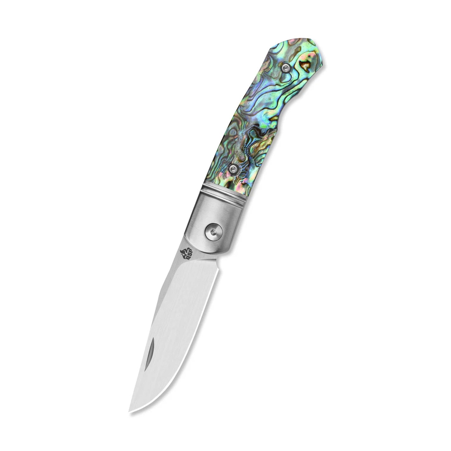 QSP Heron Slip Joint Pocket Knife | Nitro-V Satin Blade | Abalone Handle | QS175-B