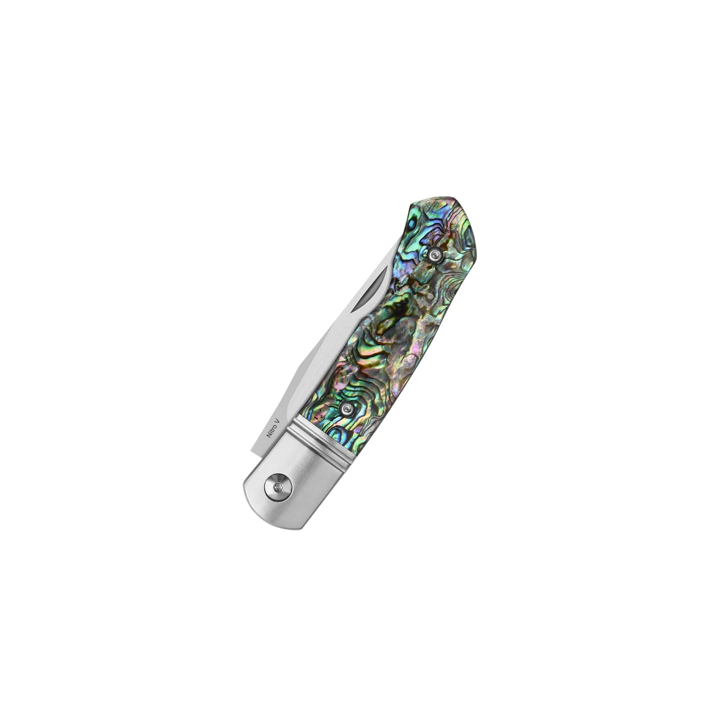 QSP Heron Slip Joint Pocket Knife | Nitro-V Satin Blade | Abalone Handle | QS175-B