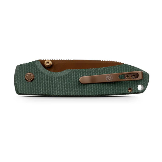 Raccoon® 2.0 Top Liner Lock – Green Micarta EDC with Premium Precision
