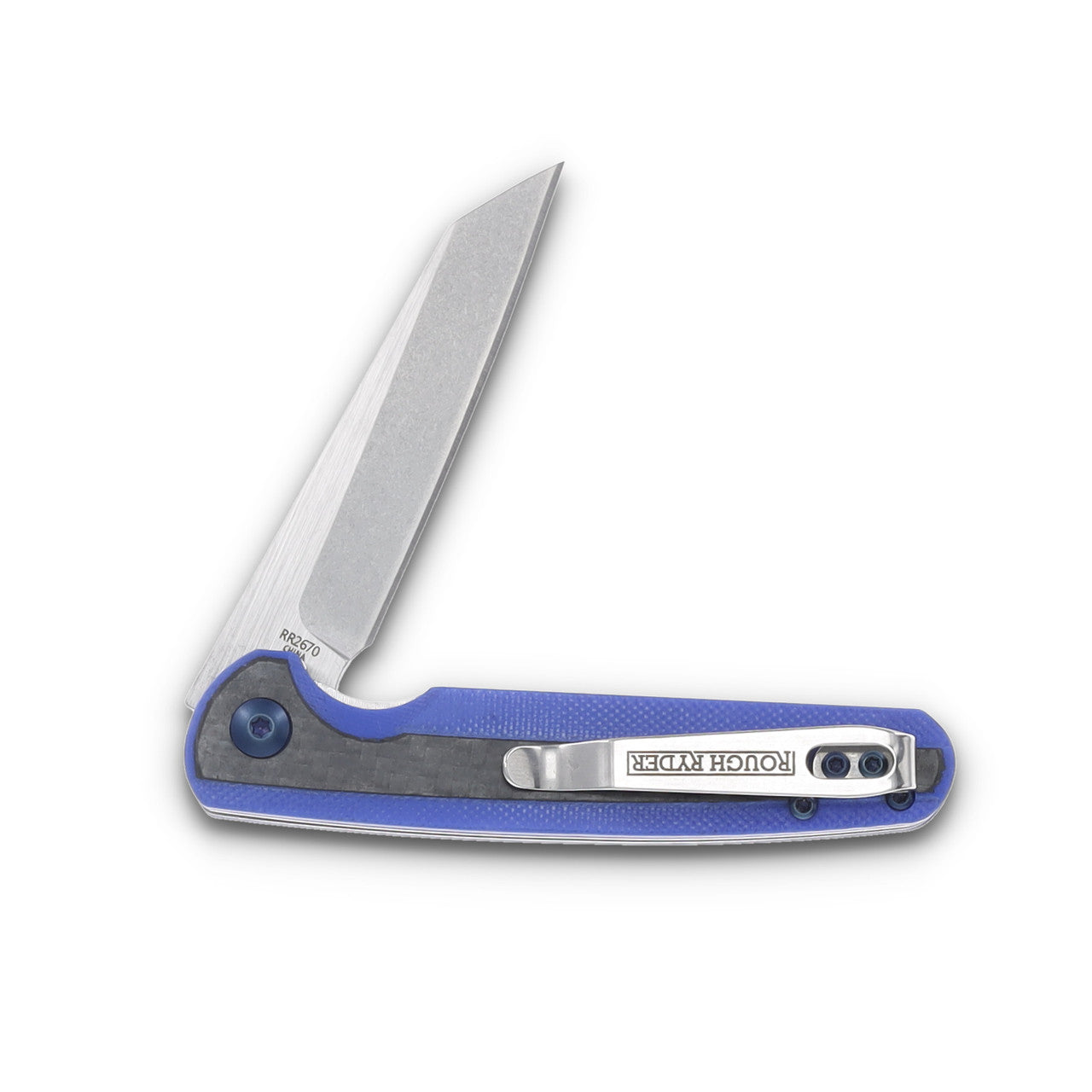 Rough Ryder Blue G-10 and Carbon Fiber Folding Knife RR2670