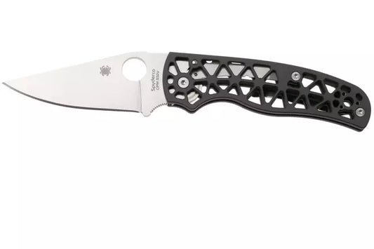 Spyderco Edgerati Folding Knife – Gray Aluminum, Satin CPM S30V Clip Point (C266ALP)