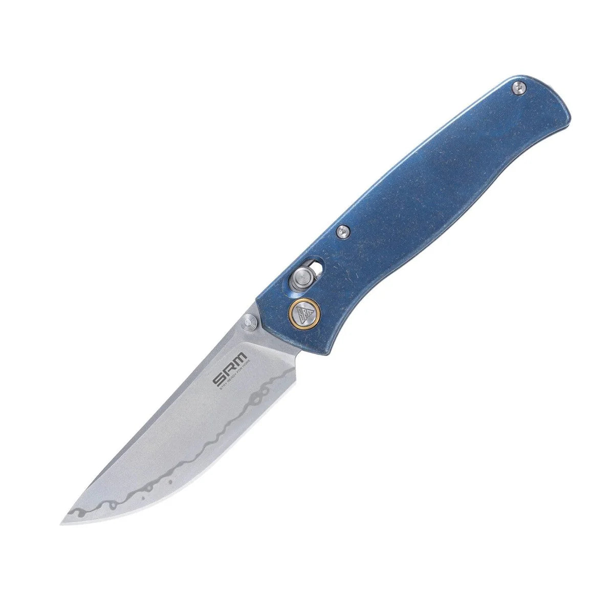 SRM Ambi Lock Folding Knife Medal 255L-TE2 (Laminated 140Cr Steel Blade, TC4 Titanium Handle)