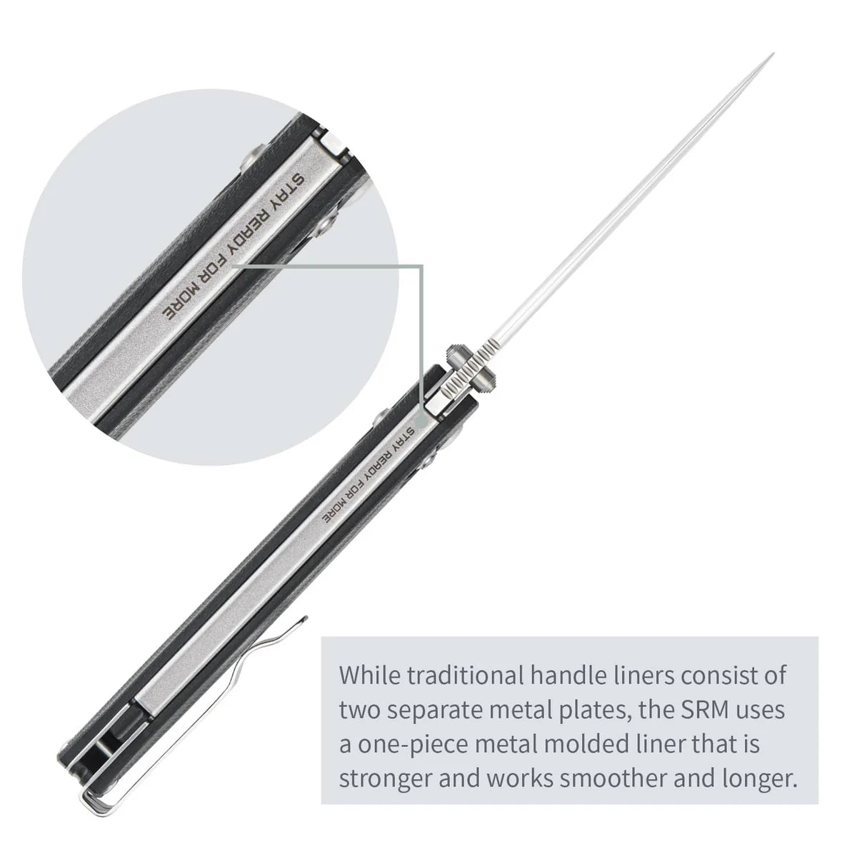 SRM Terrier 258L-GB Folding Knife – D2 Blade | G10 Handle | Ambi Lock