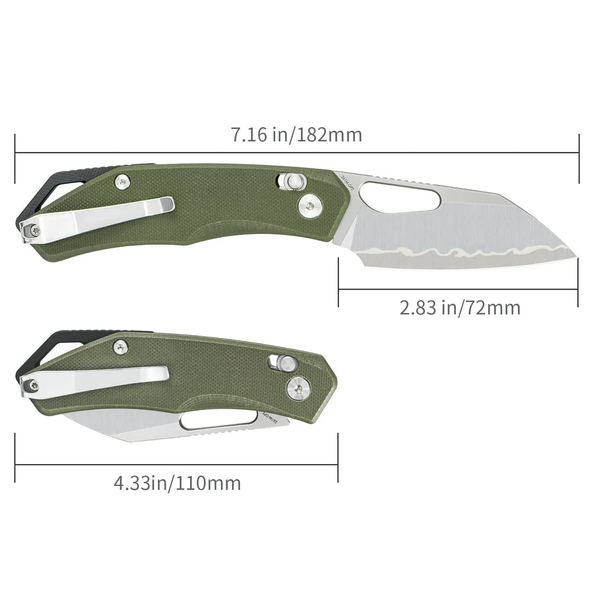 SRM Cub 261M-GP2 – Laminated 140Cr Blade, G10 Handle (2.87")