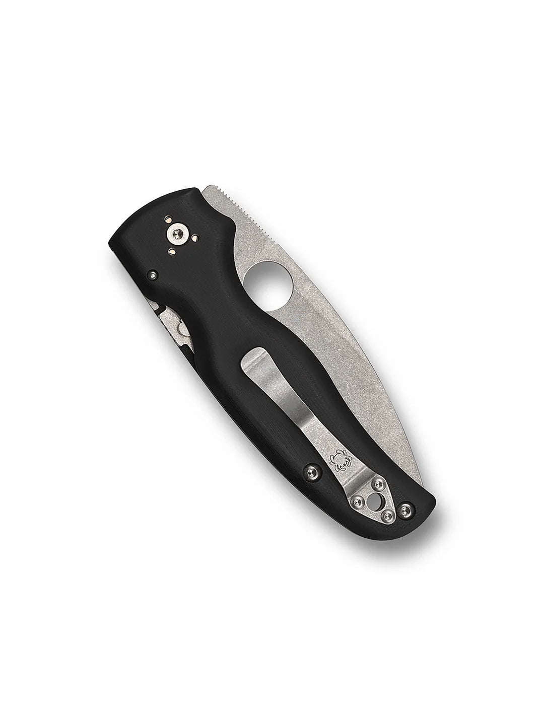 Spyderco Shaman Compression Lock Knife Black G-10 3.6" Stonewash Blade C229GP