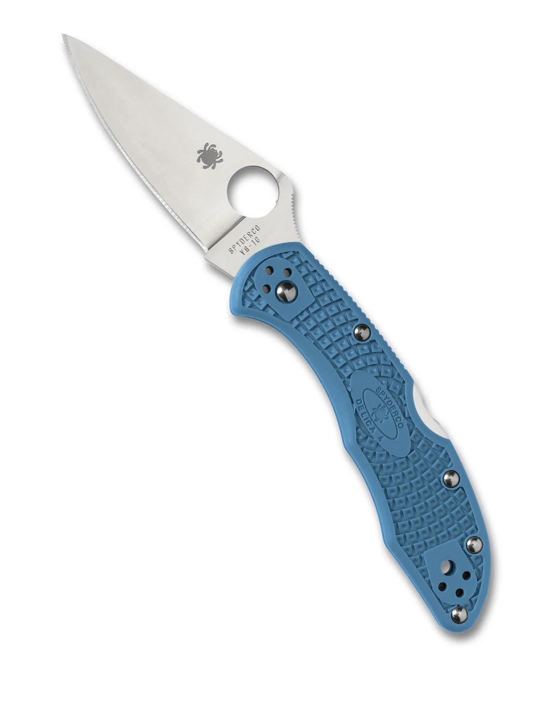 Spyderco Delica 4 Knife Flat-Ground Blue FRN (2.88" Satin) C11FPBL