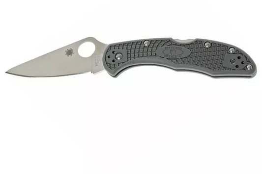 Spyderco Delica 4 Knife Flat-Ground Gray FRN 2.88" Satin VG10 Steel Blade C11FPGY