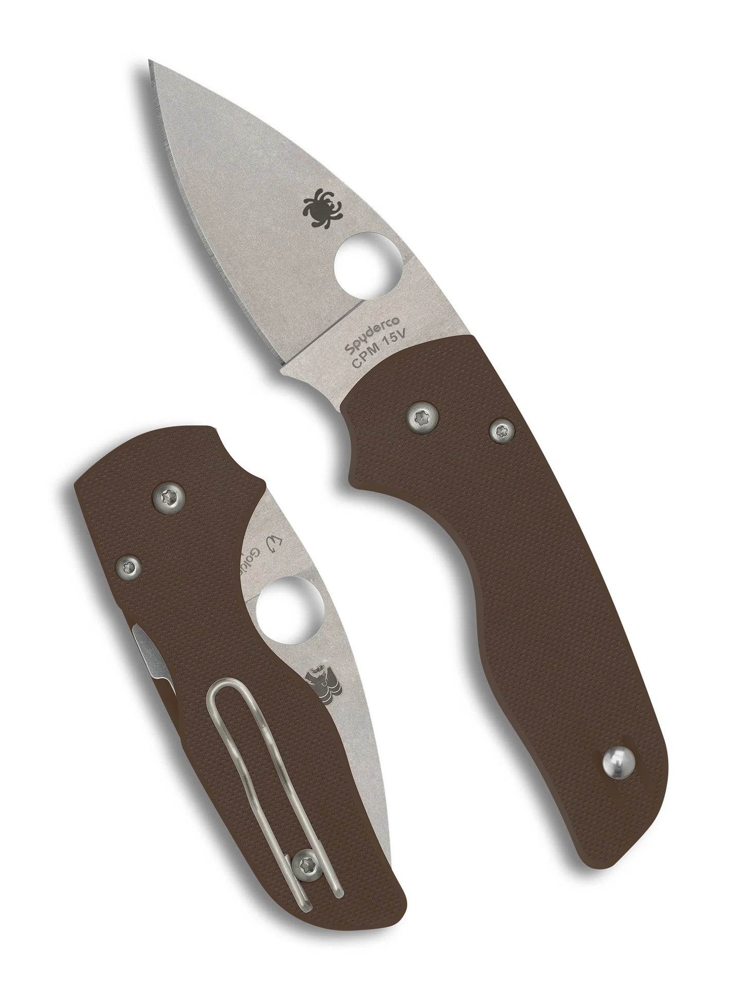 Spyderco Lil' Native Sprint Run CPM 15V Blade Brown G-10 Handle Compression Lock