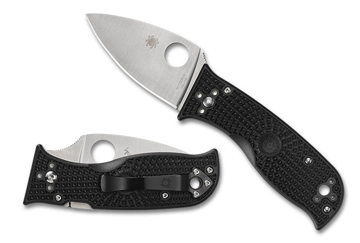 Spyderco Lil' Temperance 3 Lightweight  2.92" VG10 Satin Plain Blade Black FRN Handles