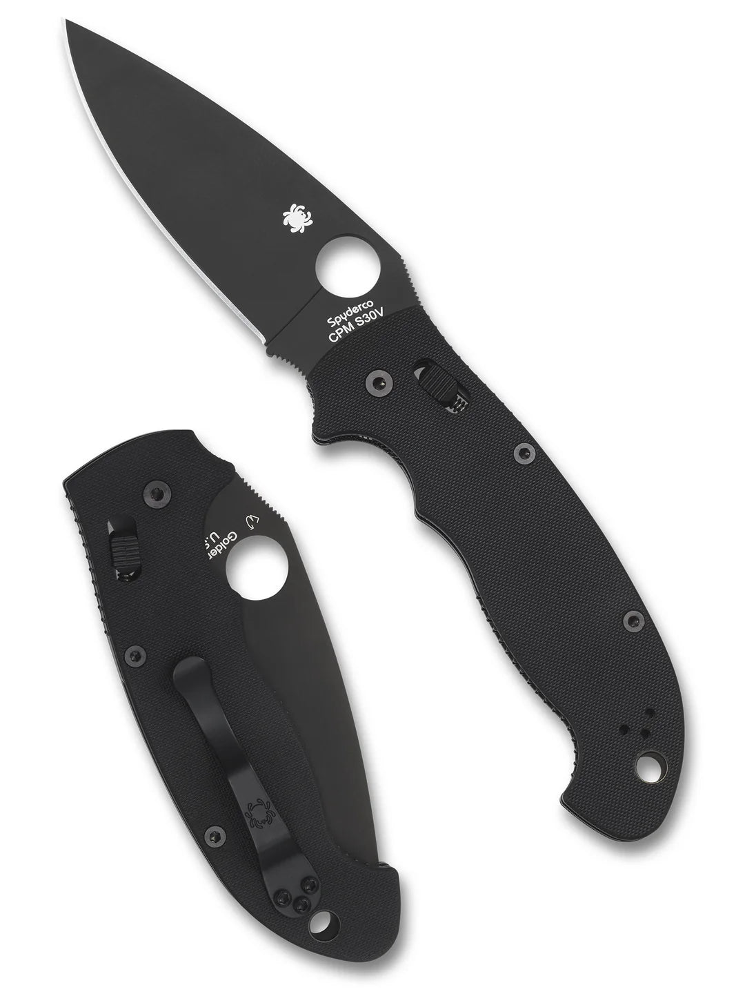 Spyderco Manix 2 XL Black G-10 Knife 3.88" Black Blade C95GPBBK2