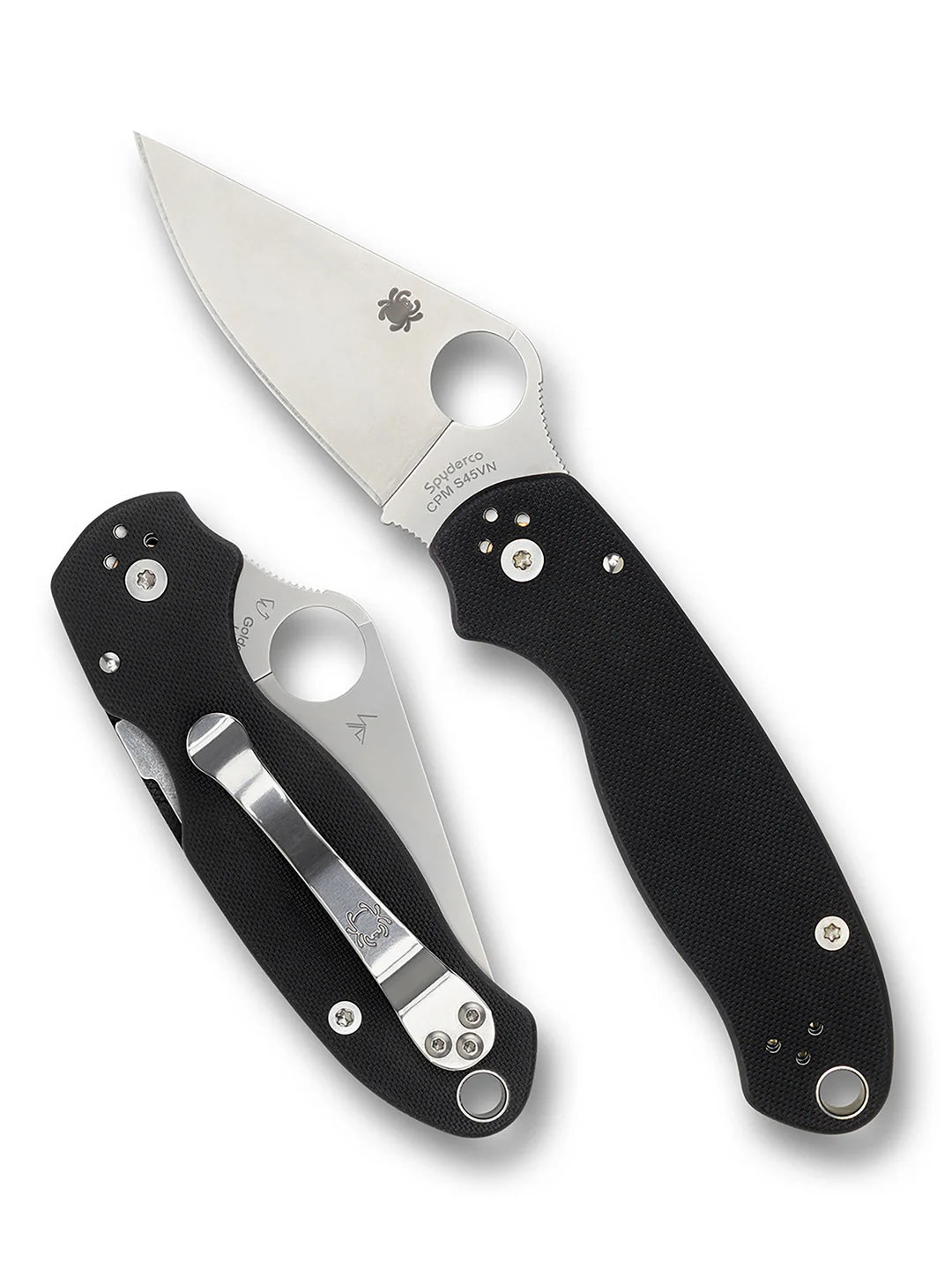 Spyderco Para 3 Compression Lock Knife Black G-10 3" Stonewash Blade C223GP