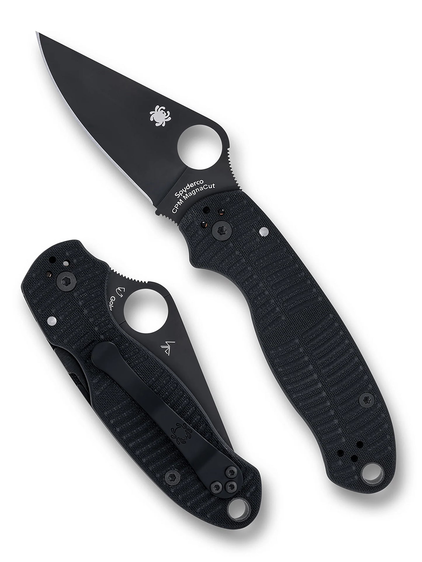 Spyderco Para 3 Salt Black CPM MagnaCut G-10 Handle Compression Lock