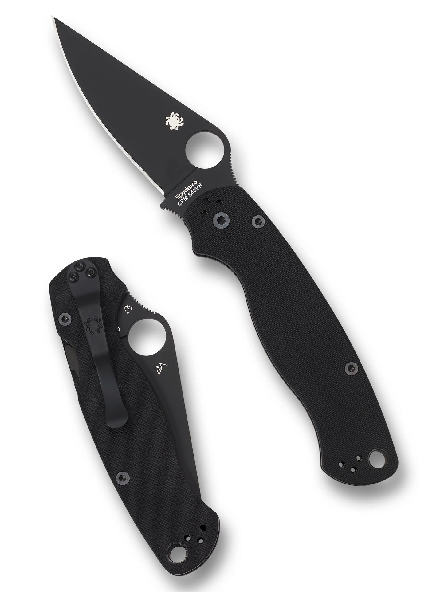 Spyderco Paramilitary 2 Compression Lock Knife G-10 3.4" Black BLade C81GPBK2