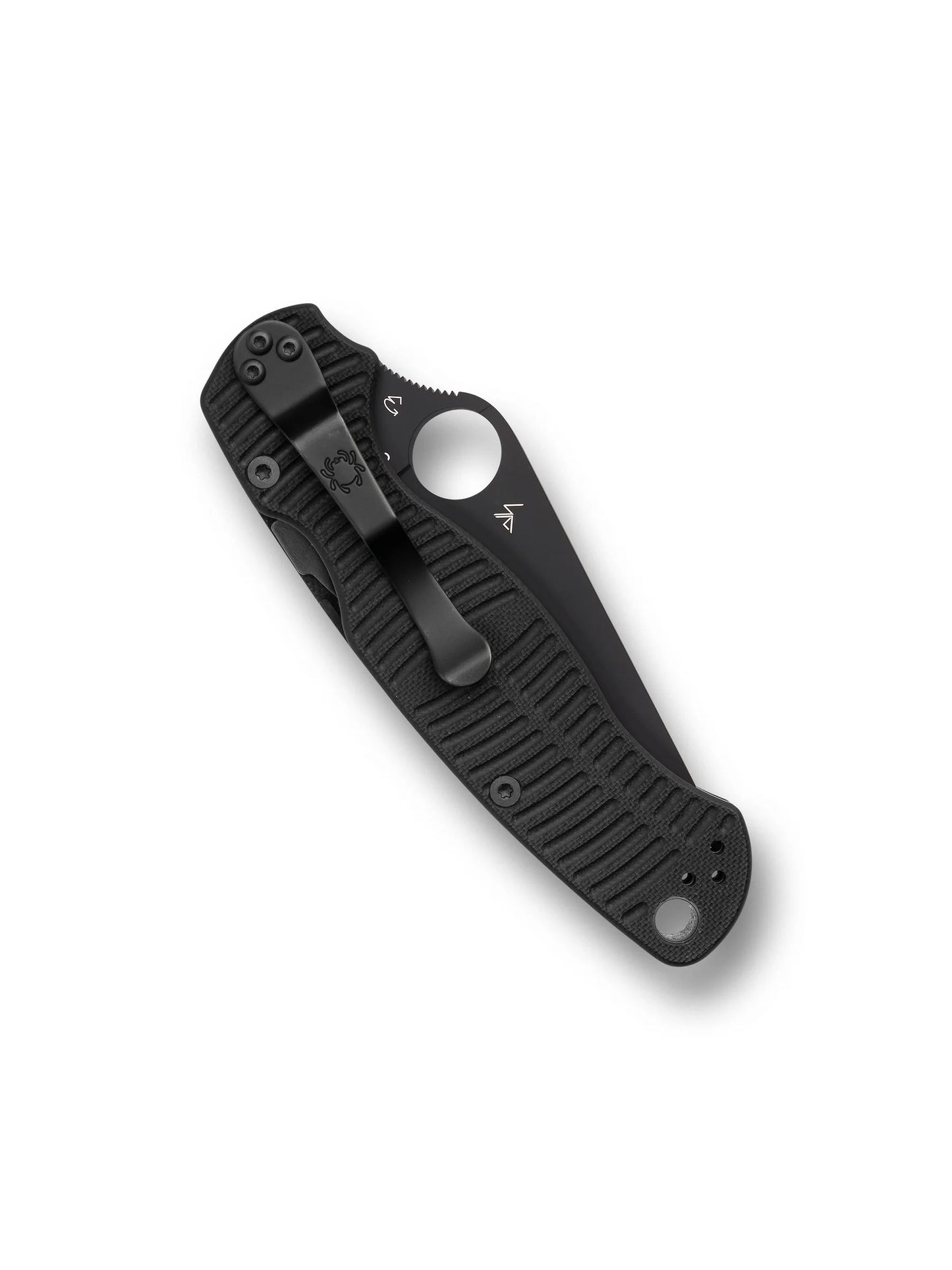 Spyderco  Paramilitary 2 Salt Compression Lock Knife Plain Magncut Blade, Black G10 Handles