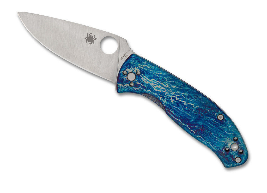 Spyderco Tenacious R.I.L. – Disarray Titanium Handle Satin D2 Blade (C122TIBLD2P)