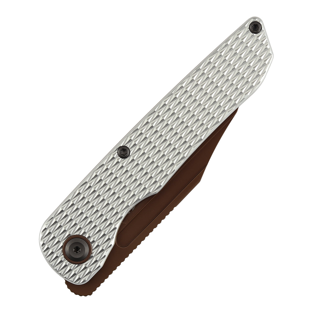 Kansept Nettle Folding Knife – Silver Diamond Texture Aluminum Handle 154CM EDC Knife T1103A3