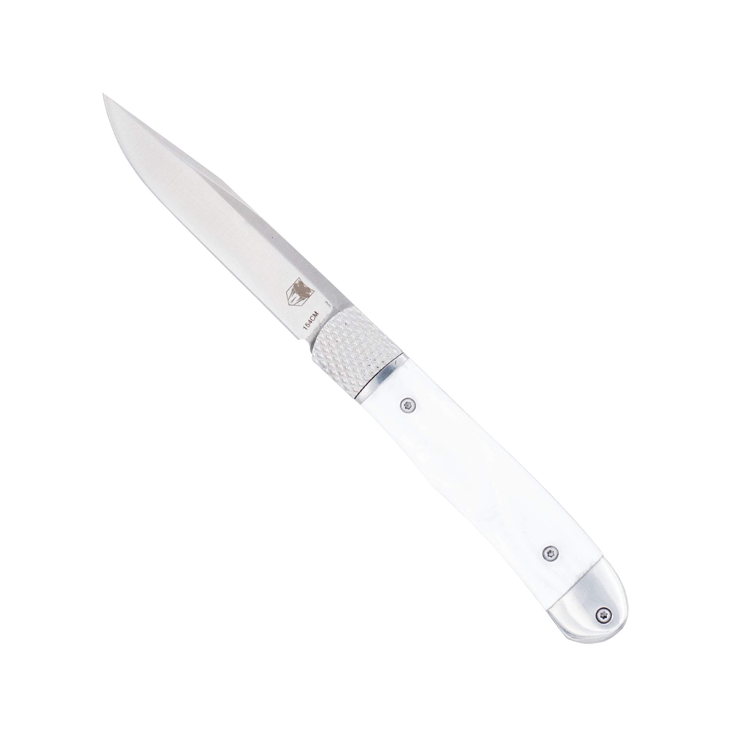 Cobratec Trapper White Abalone with 154CM CTTHRWTABA154CM – Triple B Blades