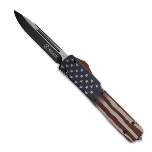 KRATE American Flag OTF Knife KRT-OTF-SSAC-AAK-S0D2K