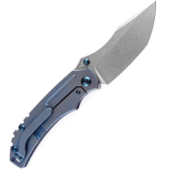 KANSEPT Pelican EDC Folding Knife – Blue Anodized Titanium, CPM-S35VN K1018A5