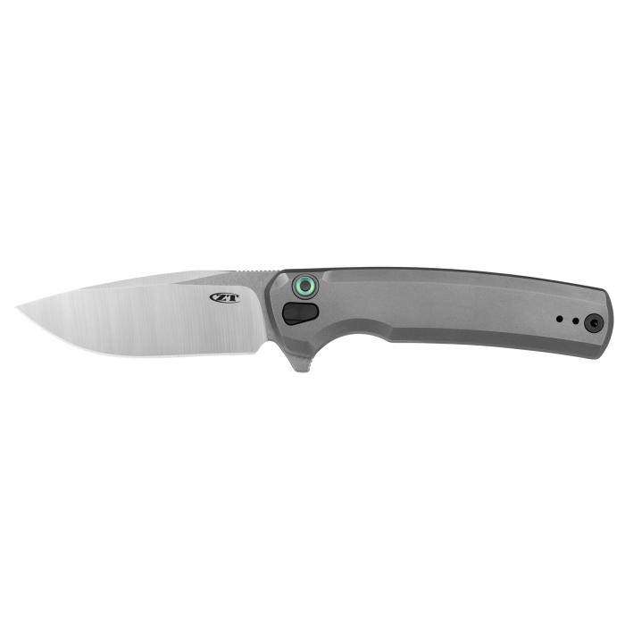 Zero Tolerance 0044 Button Lock Knife Gray Titanium 3.25" Satin Blade