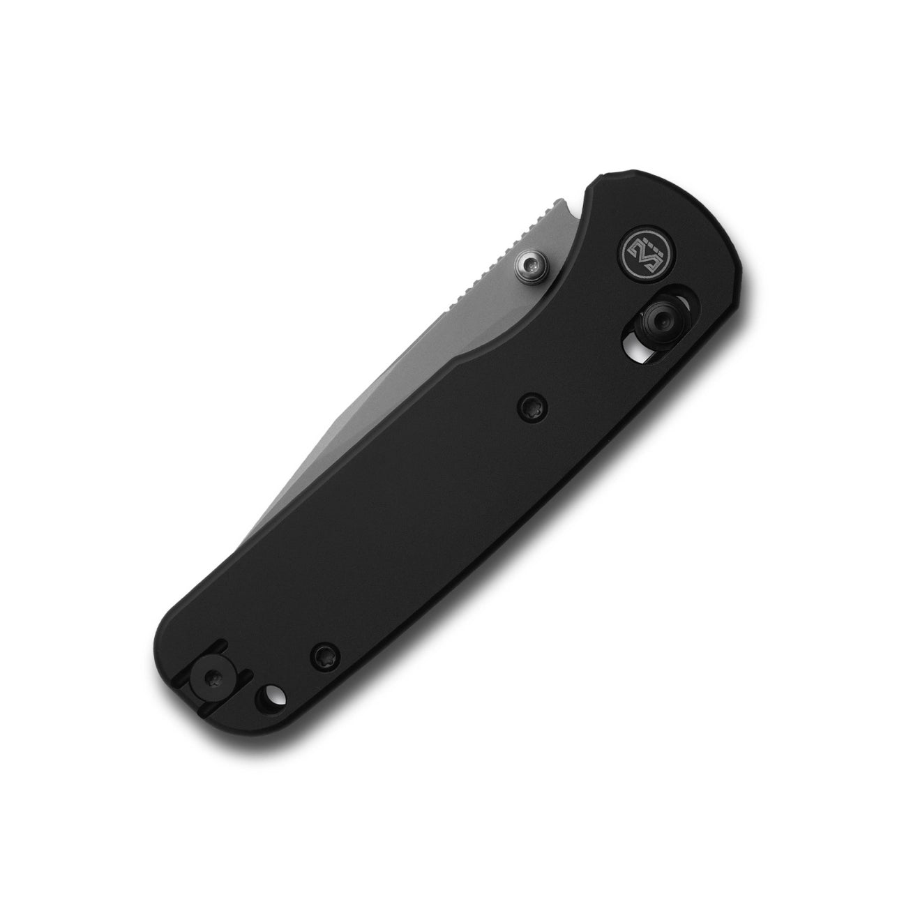 Miguron Katou Folding Knife – 2.97" 14C28N Sandblasted Blade, Black PVD Aluminum Handle, Crossbar Lock | MGR824ABK