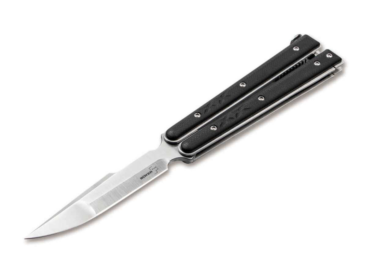 Boker Plus Balisong Tactical Small D2 Butterfly Knife G10 Handle 06EX227