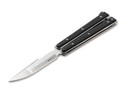 Boker Plus Balisong Tactical Small D2 Butterfly Knife G10 Handle 06EX227