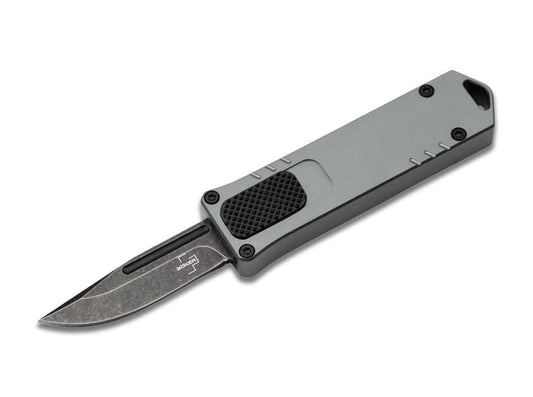 Boker Plus USB OTF 2.0 Gray Automatic Knife (1.77" Black D2 Blade) 06EX268