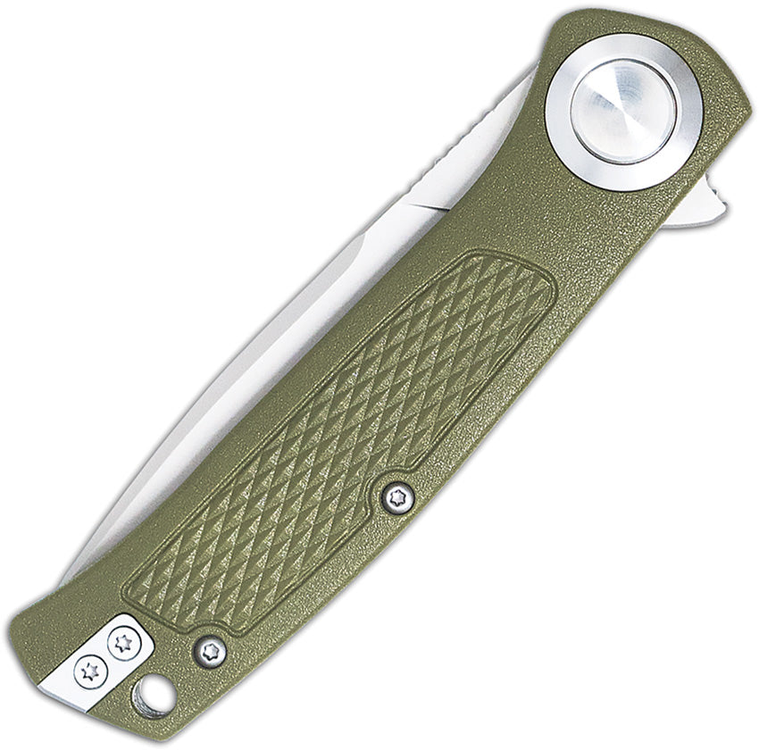 Cobratec Knives EDC Scout Button Lock OD Green Folding VG-10 Pocket Knife