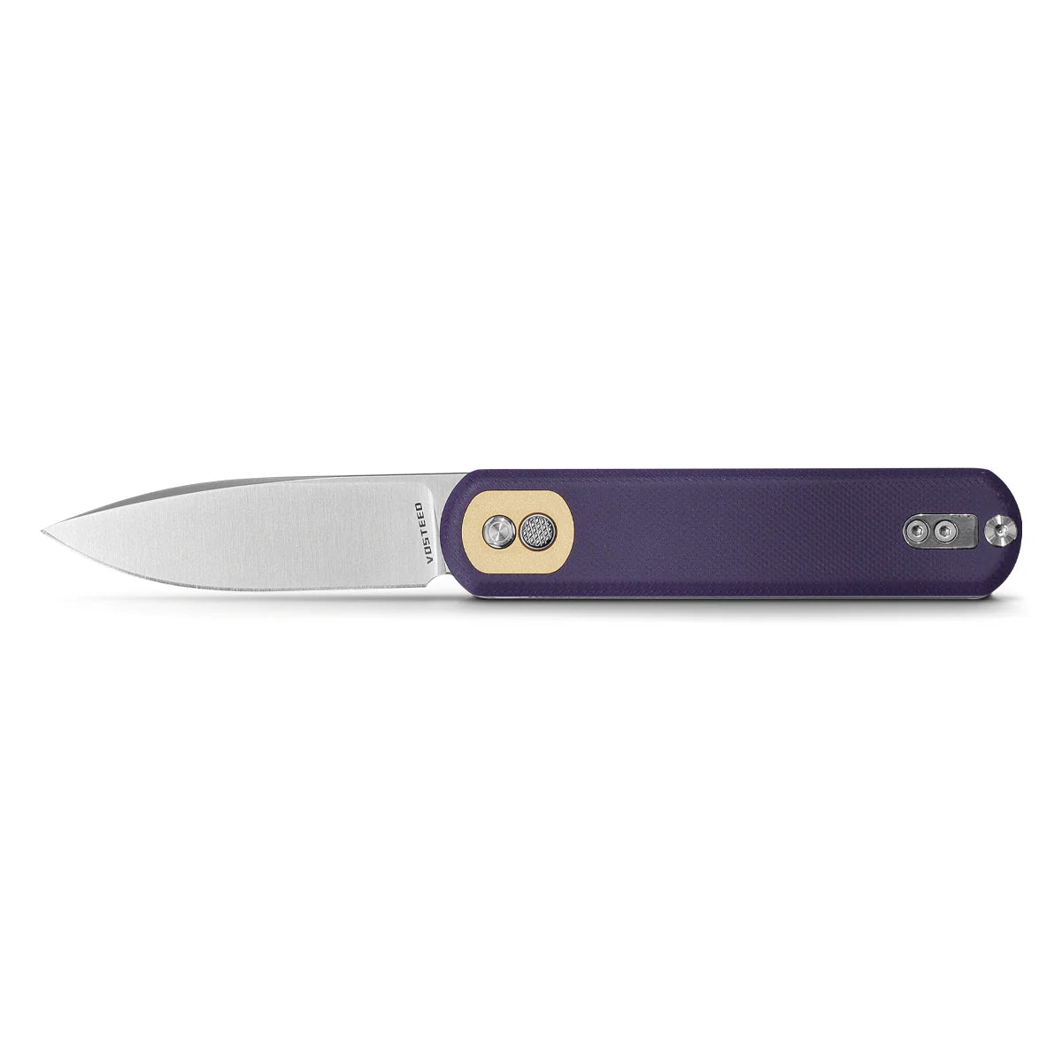 Corgi® Trek Lock Folding Knife – 14C28N Satin Blade &amp; Purple G10 Handle CG3S07