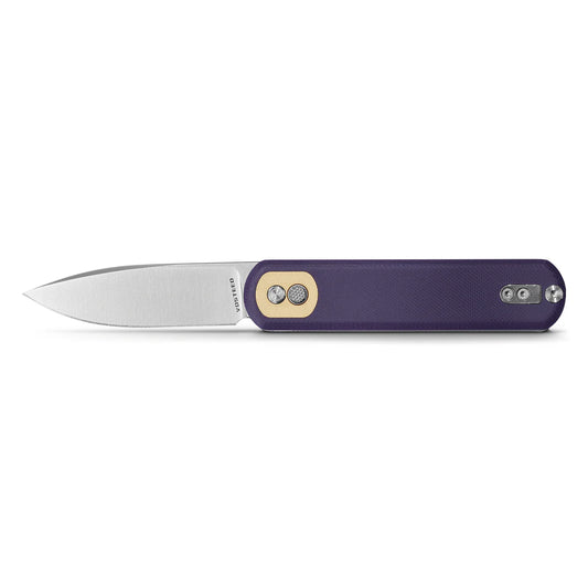 Corgi® Trek Lock Folding Knife – 14C28N Satin Blade &amp; Purple G10 Handle CG3S07
