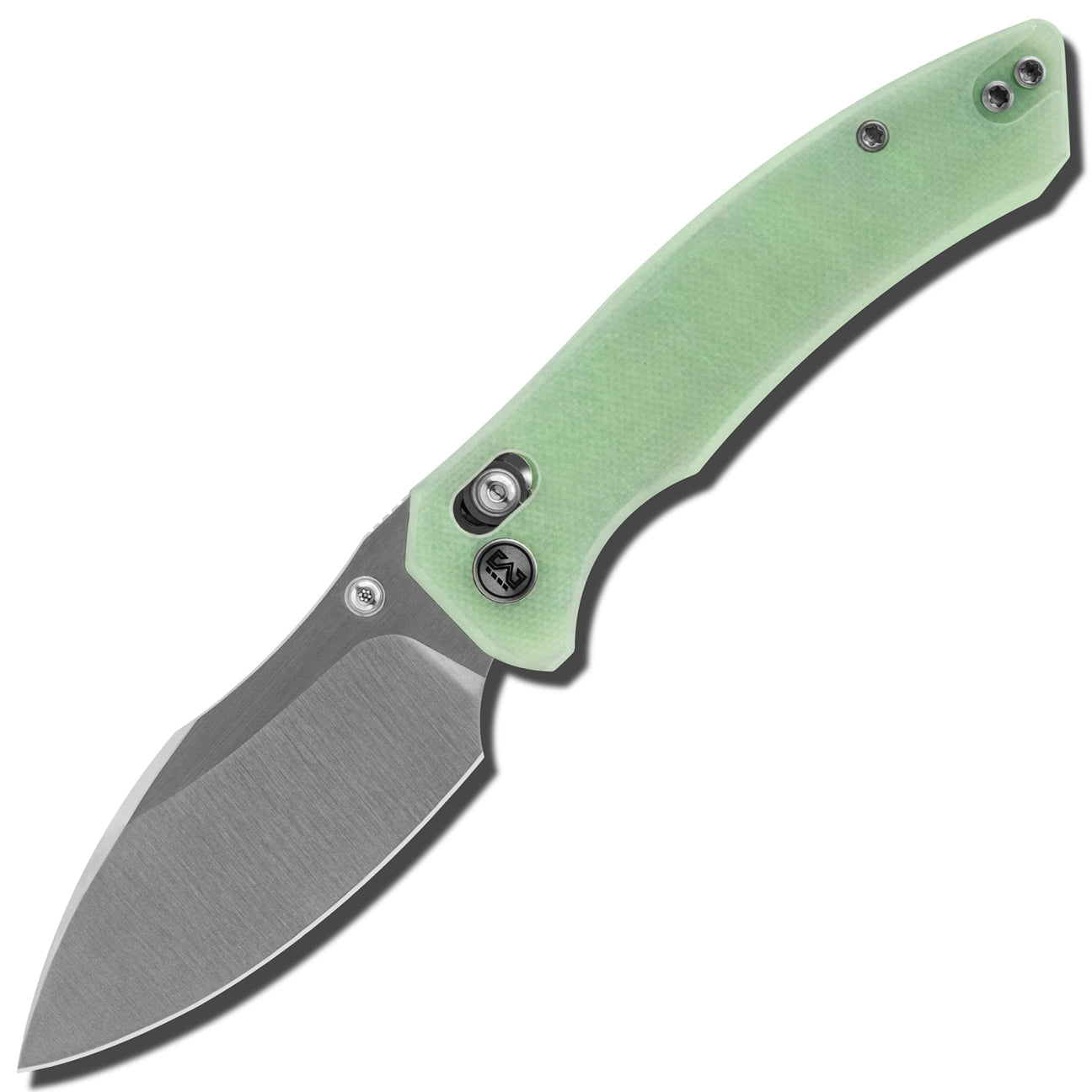 Miguron Norsa Cross-Bar Lock Folding Knife | 3.07" PVD D2 Blade | Green PVD Luminous G10 Handle | MGR820AYG