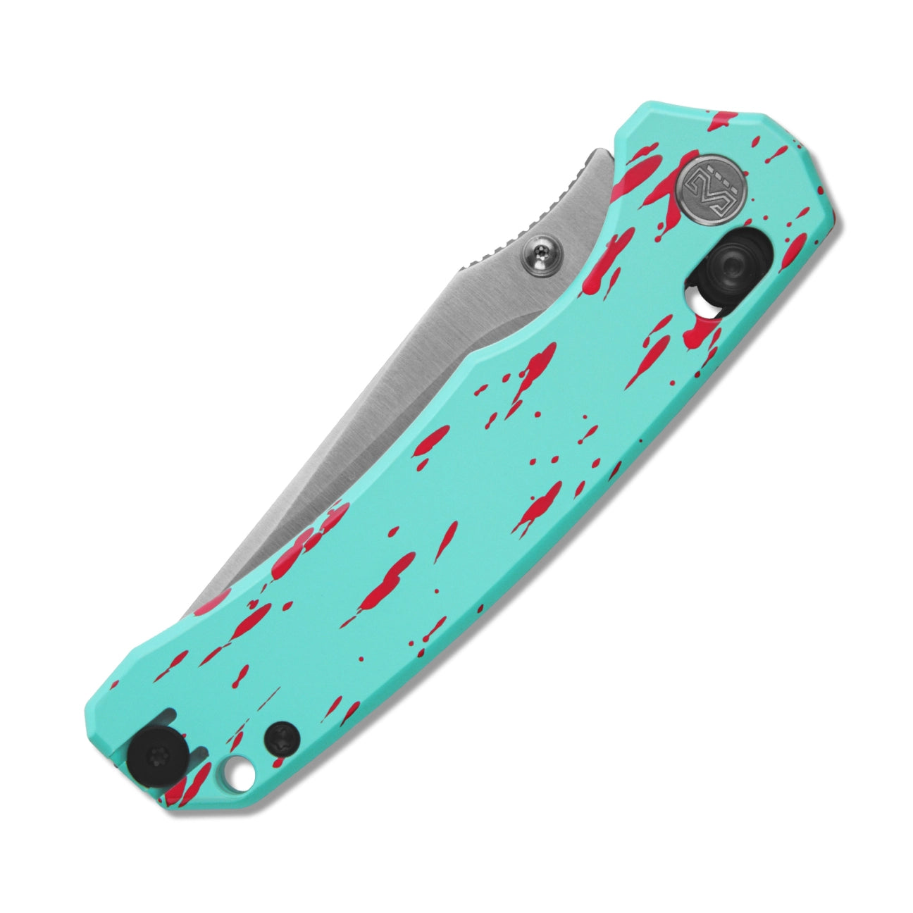 Miguron Thaly Crossbar Lock Folding Knife MGR834BU 3.11" D2 Satin Clip Point Blade  Blue Aluminum Handle | MGR834BU
