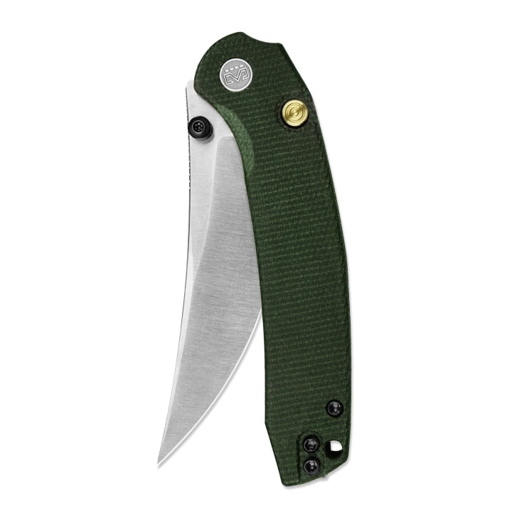 Miguron Raptor 19C27 Satin Folding Knife – Green Micarta MGR833GN