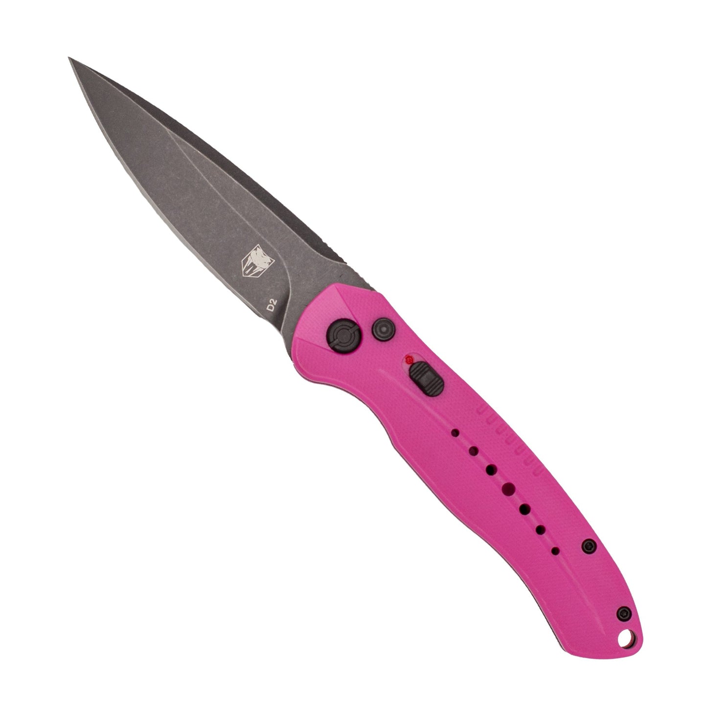 CobraTec Diablo Pink Automatic OTF Knife D2 Stonewashed Blade PNKDIABLOAUTO