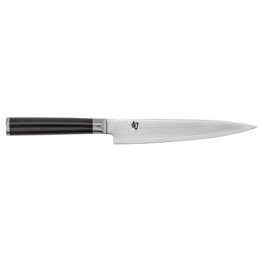 Shun Classic 6" Utility Knife – VG-MAX Damascus Multi-Purpose Kitchen Knife DM0701